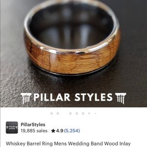 Whiskey Barrel Tungsten Wedding Band